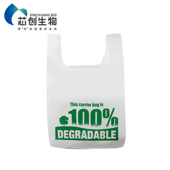 Compostable T Shirt Bag Pla Biodegradable  Vest Bag