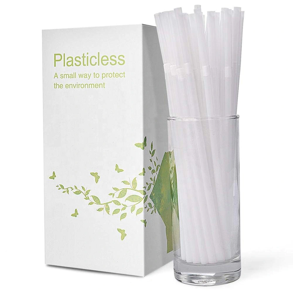 100% Plant Based Straws Compostable Disposable Curved Drinking Straw PLA Biodegradable Straw