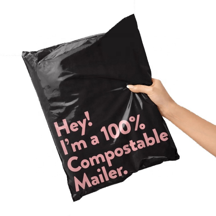 Eco-friendly Courier Bags Corn Starch Mailing Bag Custom Logo Compostable 100% Biodegradable Shipping Mailer Bag