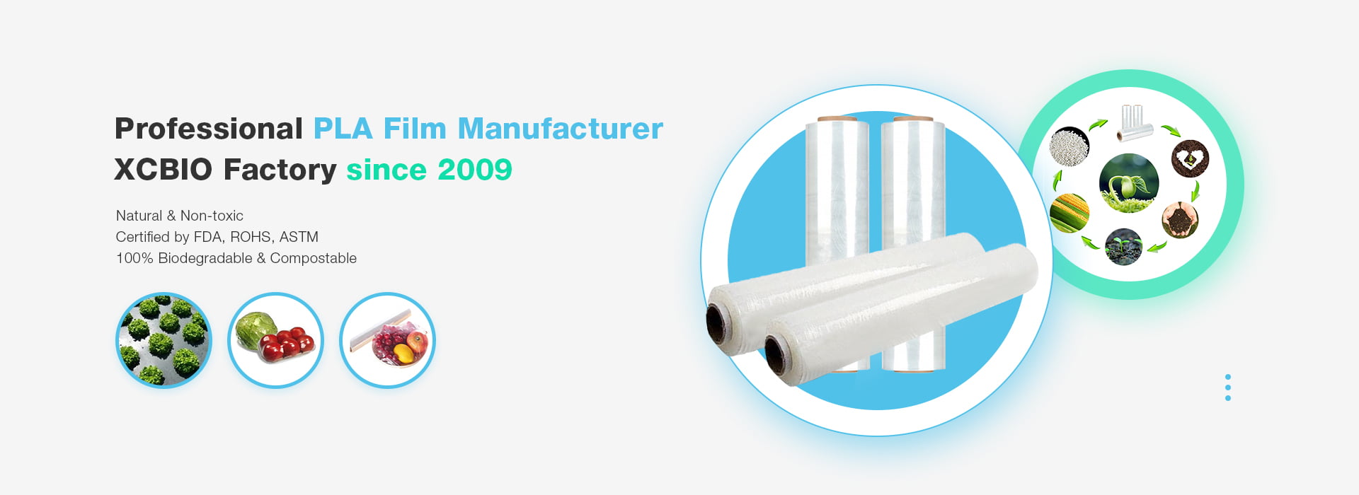 Professional PLA Film Manufacturer since 2009 XCBIO Biodegradable